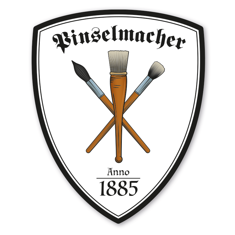 Zunftwappen Pinselmacher mit Zunftnamen, Gründungsjahr oder Ihrem Wunschtext - Maibaumschild - Wappen W