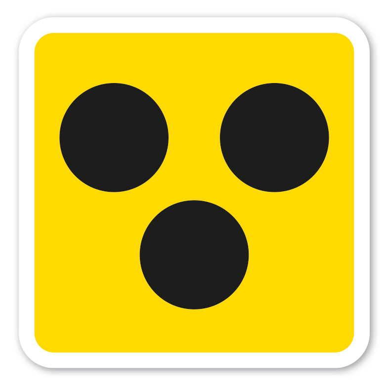 Schild Symbol Sehbehindert - Blind