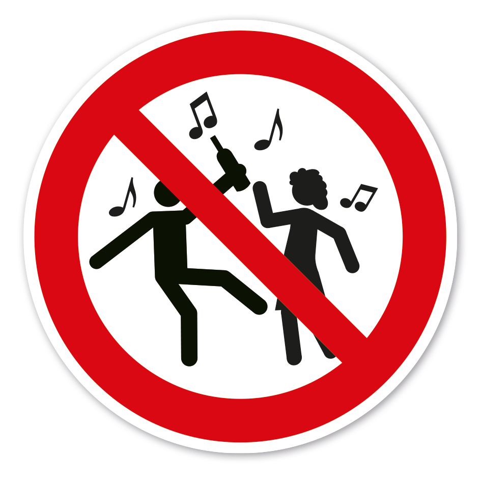 Verbotszeichen Party, Feiern verboten
