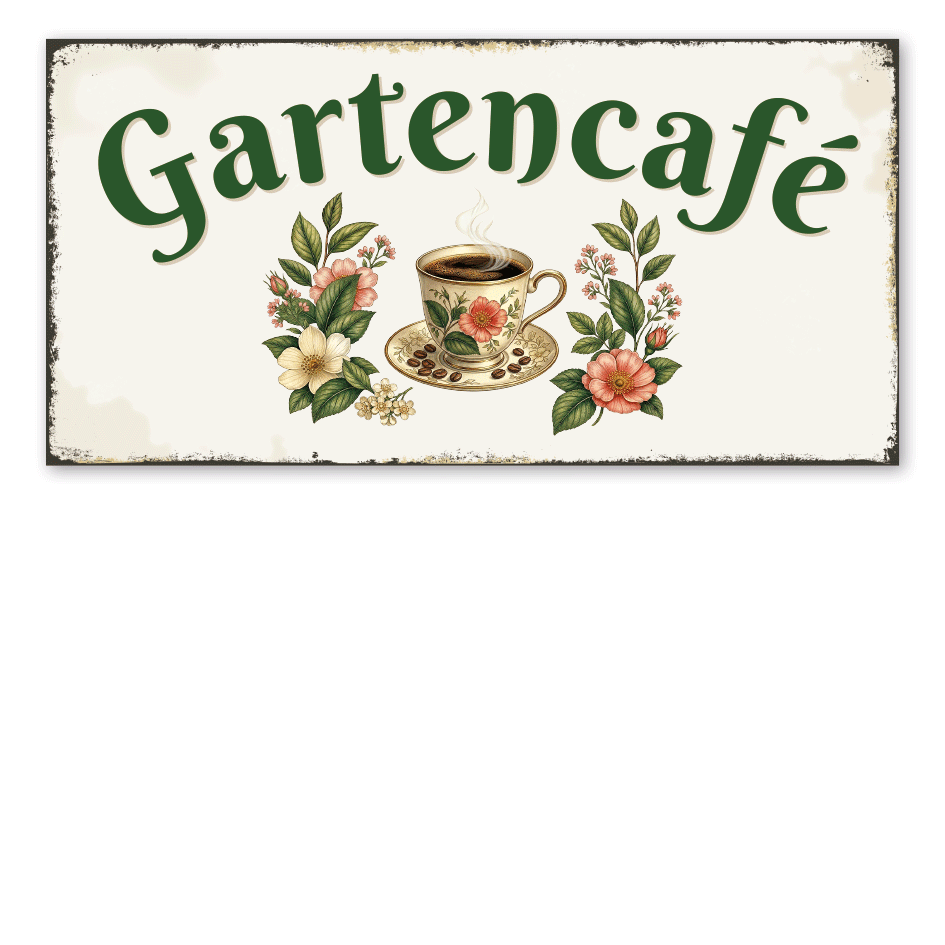 Retroschild Gartencafé