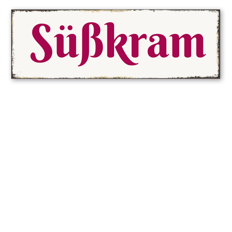 Retroschild Süßkram