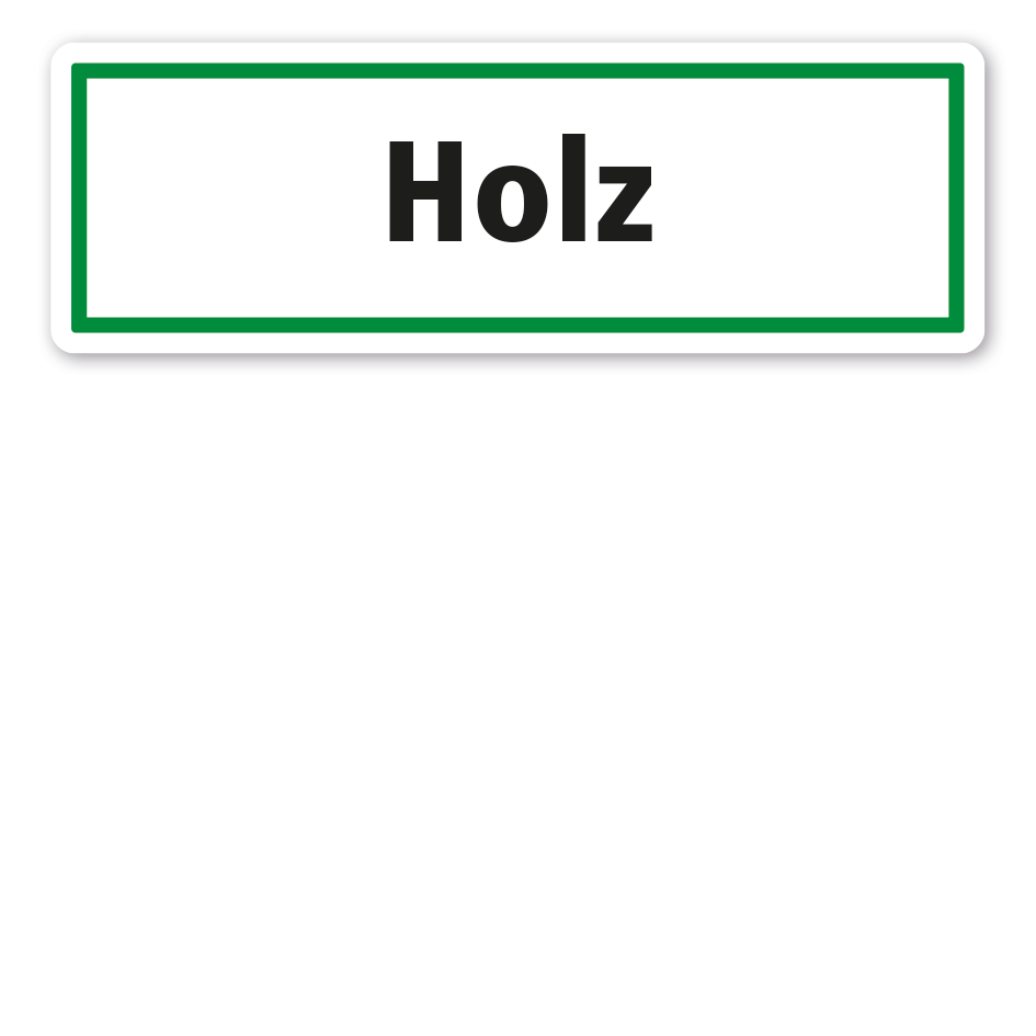 Schild zur Abfallentsorgung - Holz