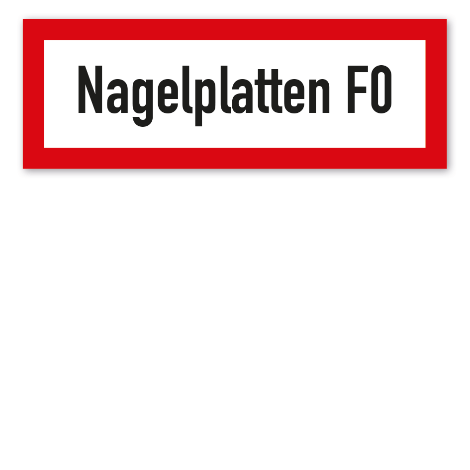 Brandschutzschild Nagelplatten F0