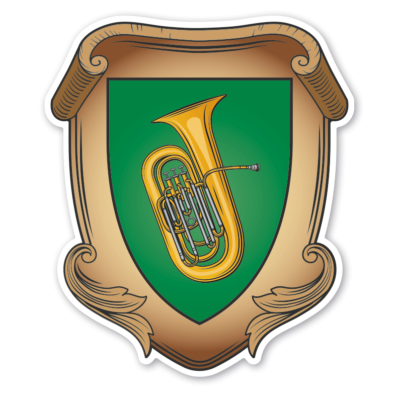 Maibaumschild / Zunftwappen Musikverein - Blaskapelle  - Wappen A
