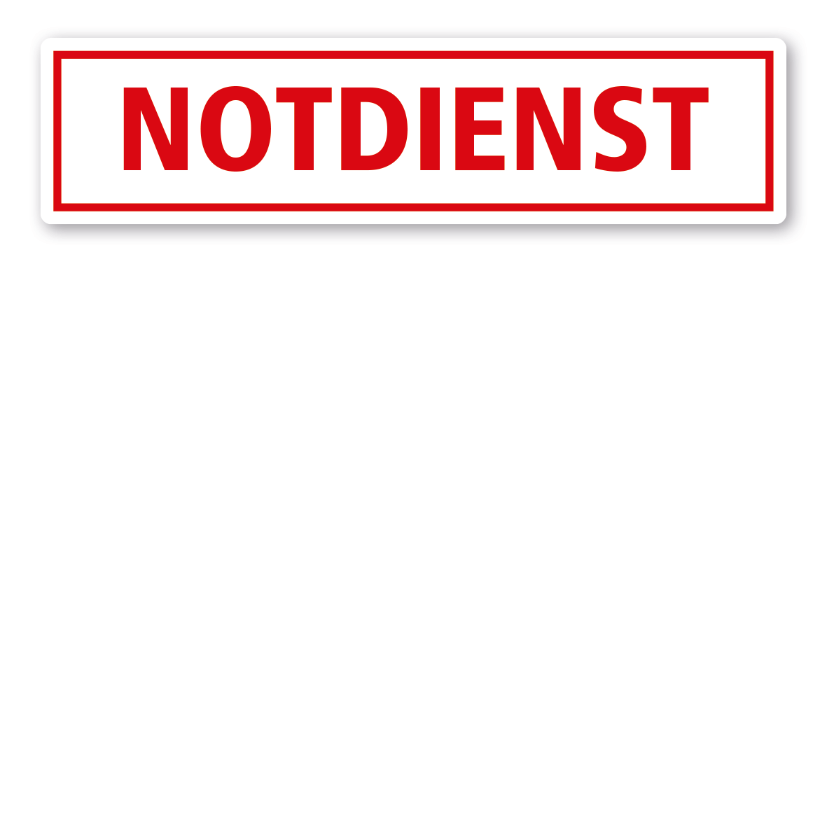 KFZ - Magnetschild Notdienst