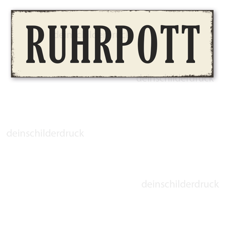 Schild Ruhrpott in Retro-Ausführung