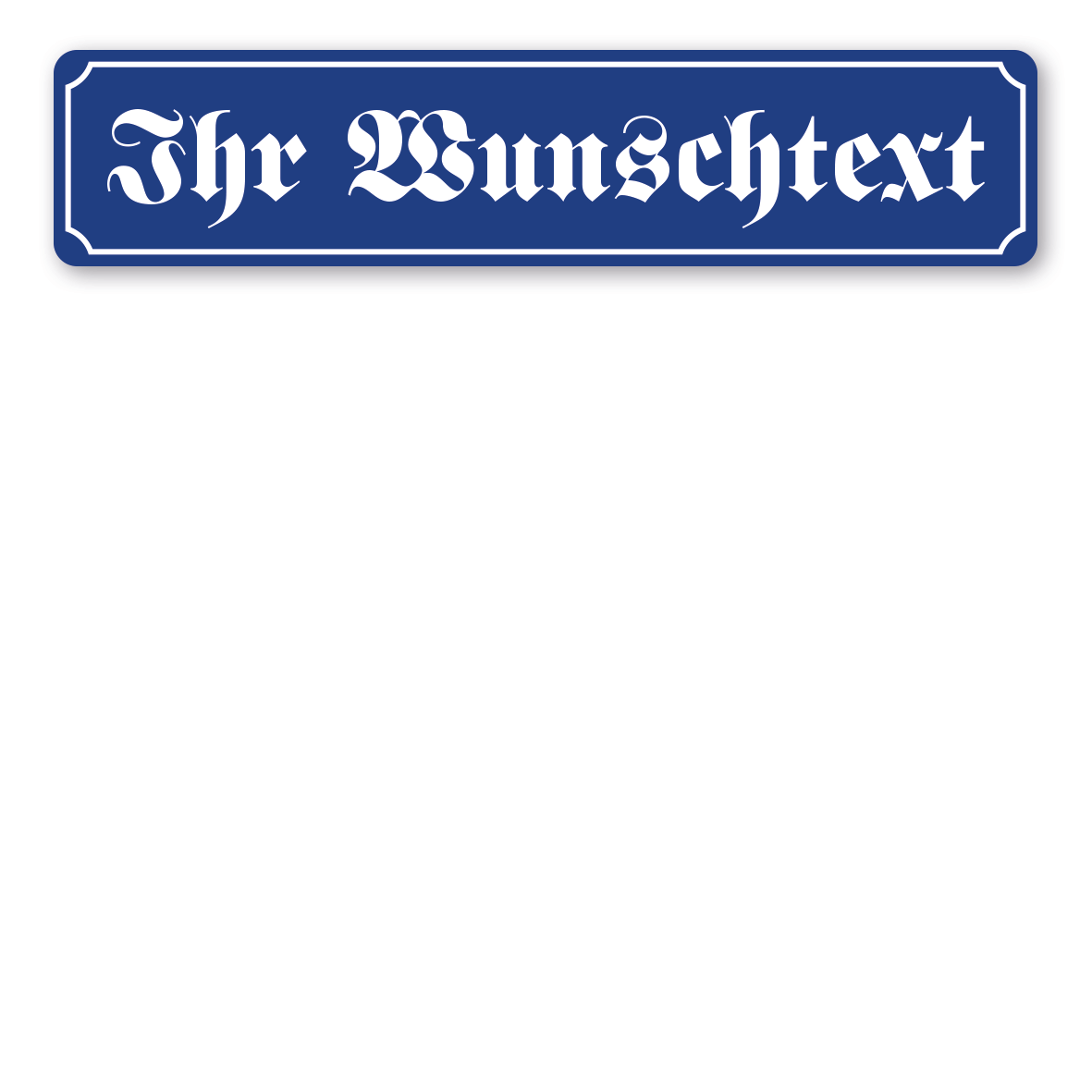 Fraktur blau / weiß