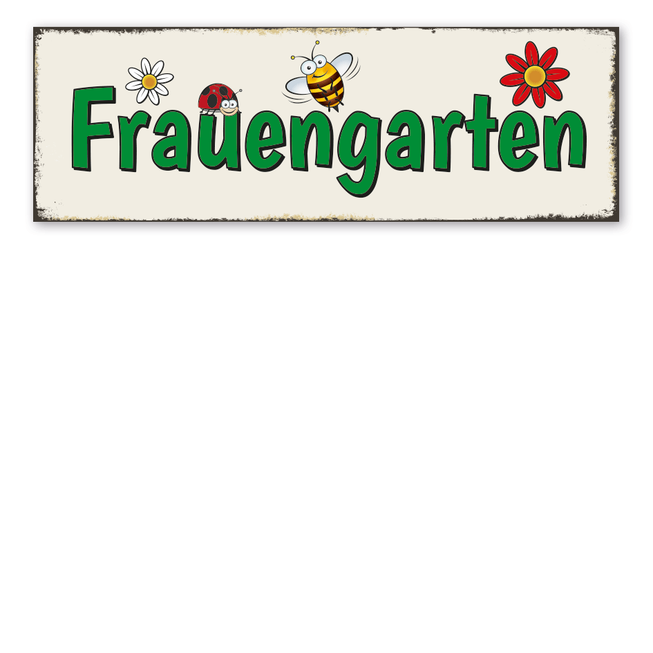 Retroschild Frauengarten