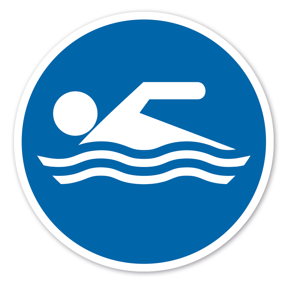 Gebotszeichen Nur für Schwimmer