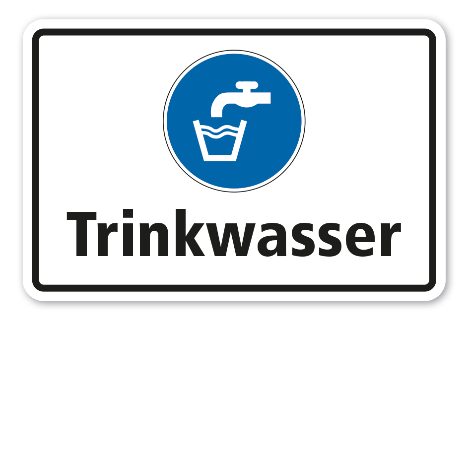 Gebotsschild Trinkwasser
