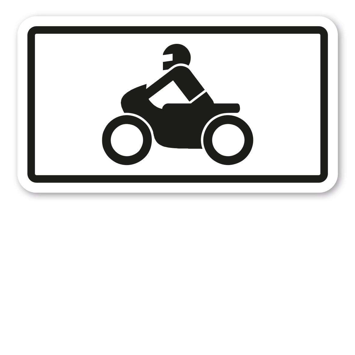 Zusatzzeichen Motorräder - Verkehrsschild VZ-1046-12