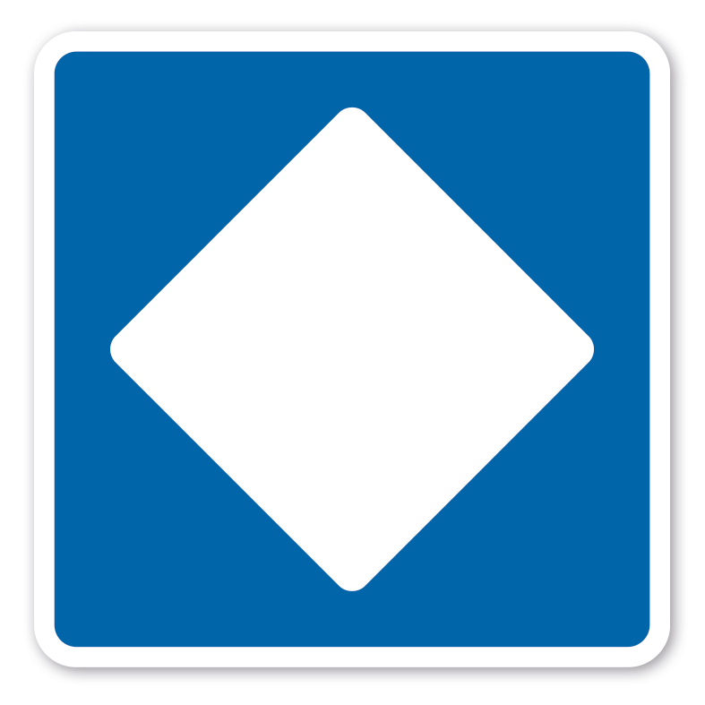 Schifffahrtszeichen Liegestelle für alle Fahrzeuge, die nicht nach § 3.14 ein, zwei oder drei blaue Lichter oder nach § 3.32 ein, zwei oder drei blaue Kegel führen müssen – E5.12