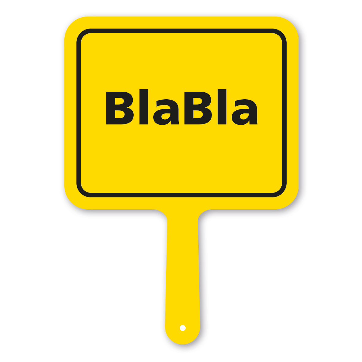 Originelles Formschild – BlaBla – Textschild