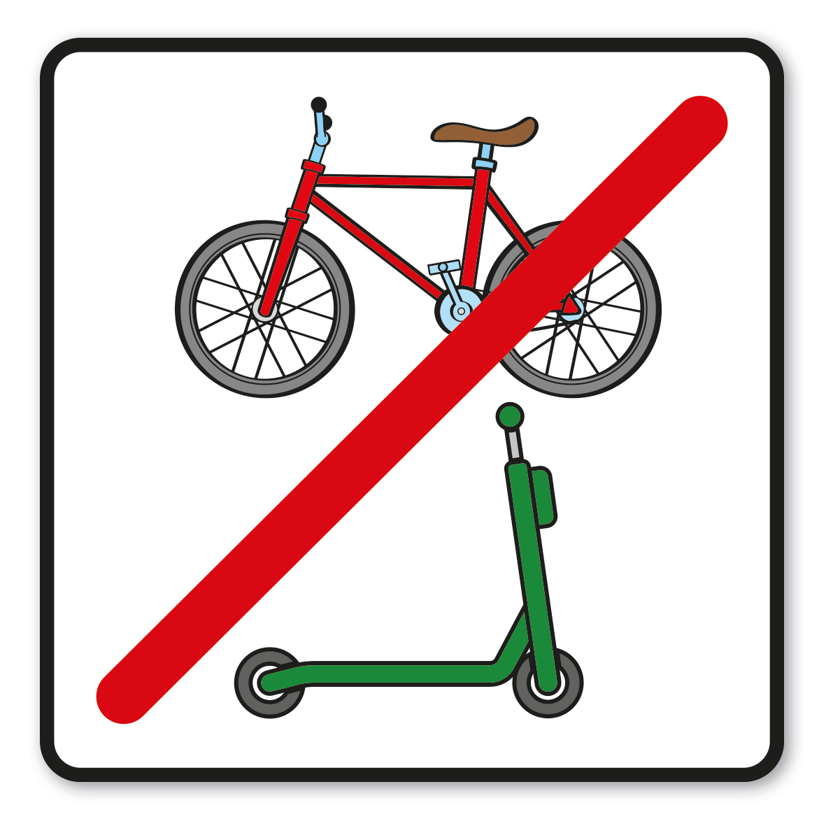 SP-01-P125 – Fahrräder und E-Scooter verboten