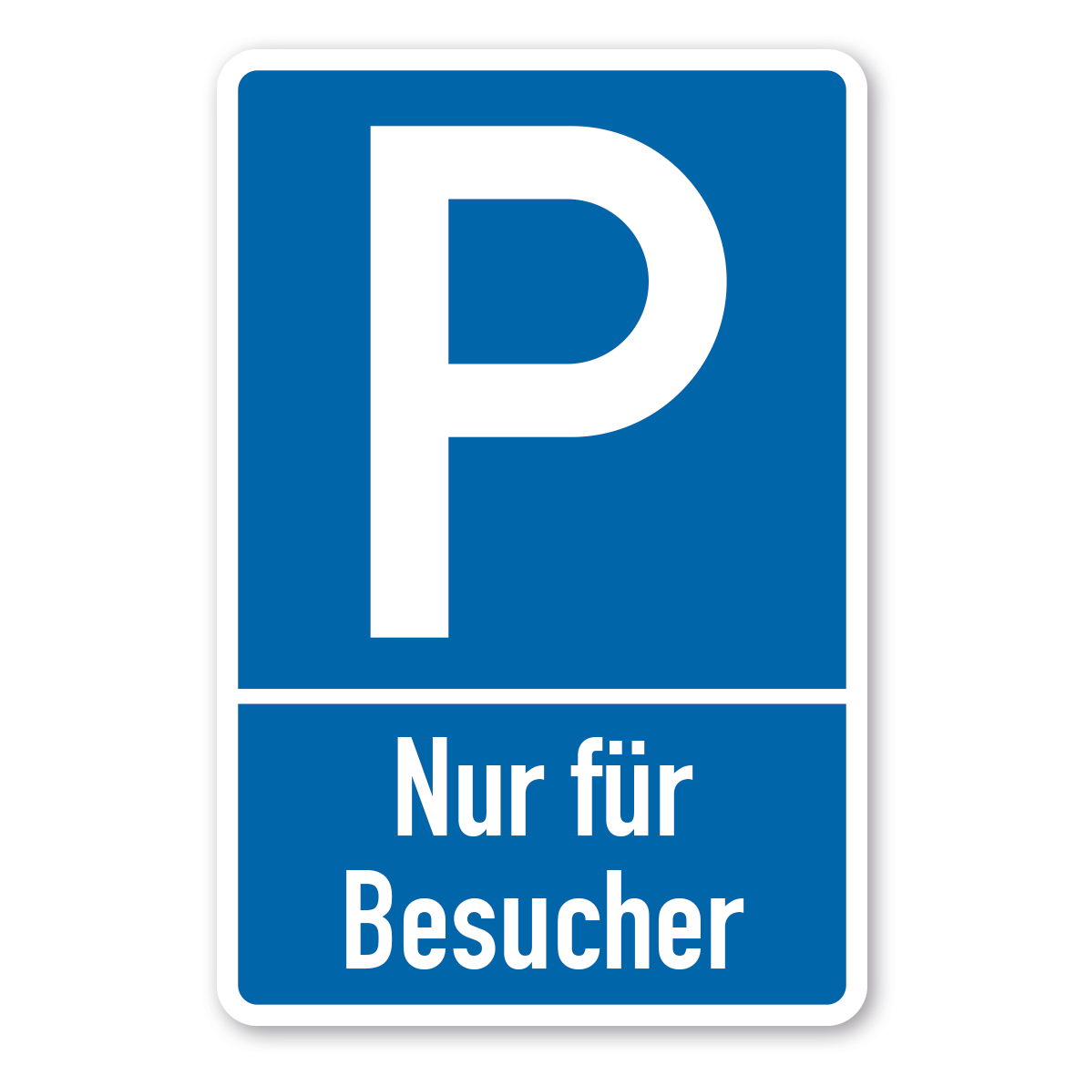 Parkplatzschild Nur für Besucher - mit zweizeiligem Text - Verkehrsschild
