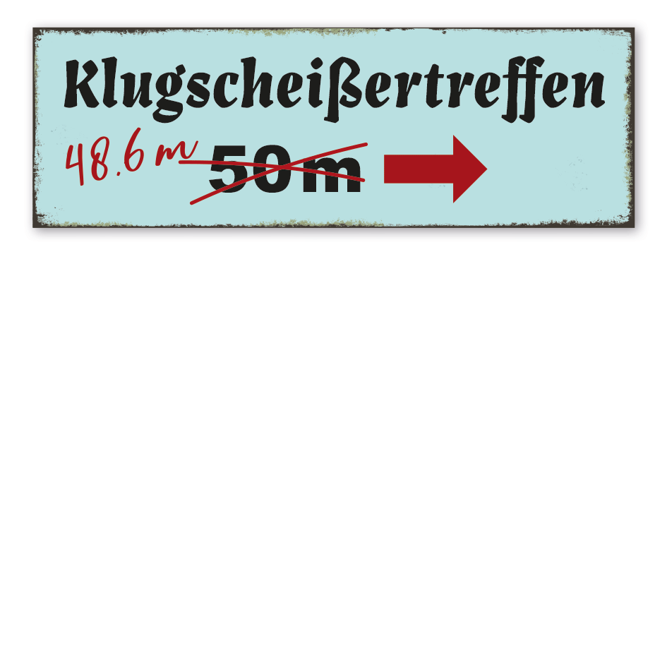 Retroschild Klugscheißertreffen