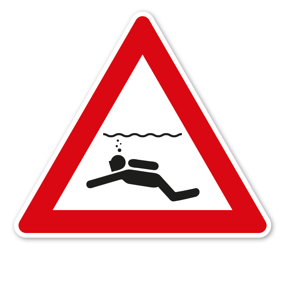 Verkehrsschild Achtung Taucher im Einsatz – VZ-PR-275