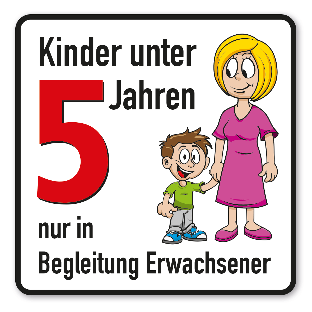 SP-01-P96 – Kinder unter 5 Jahren nur in Begleitung Erwachsener