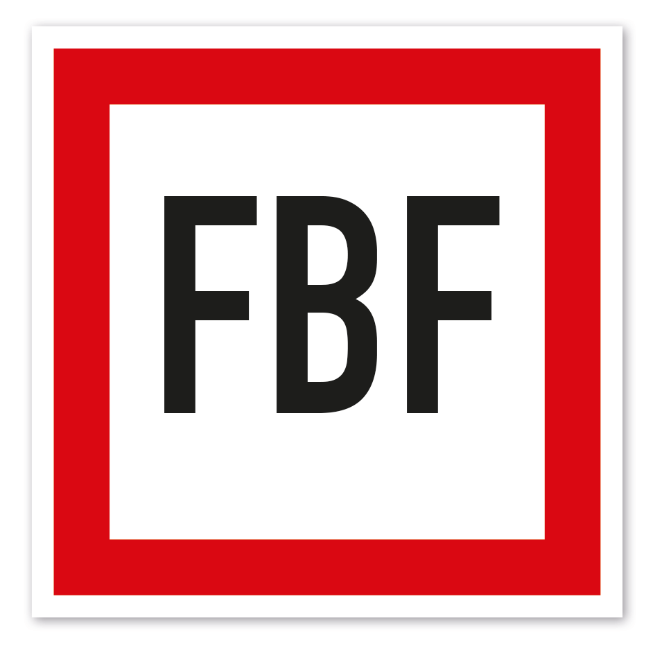 Brandschutzzeichen FBF -  Feuerwehrbedienfeld