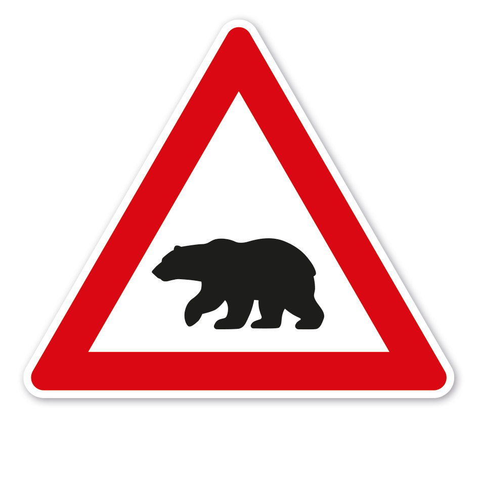 Verkehrsschild Achtung Eisbären – VZ-PR-279