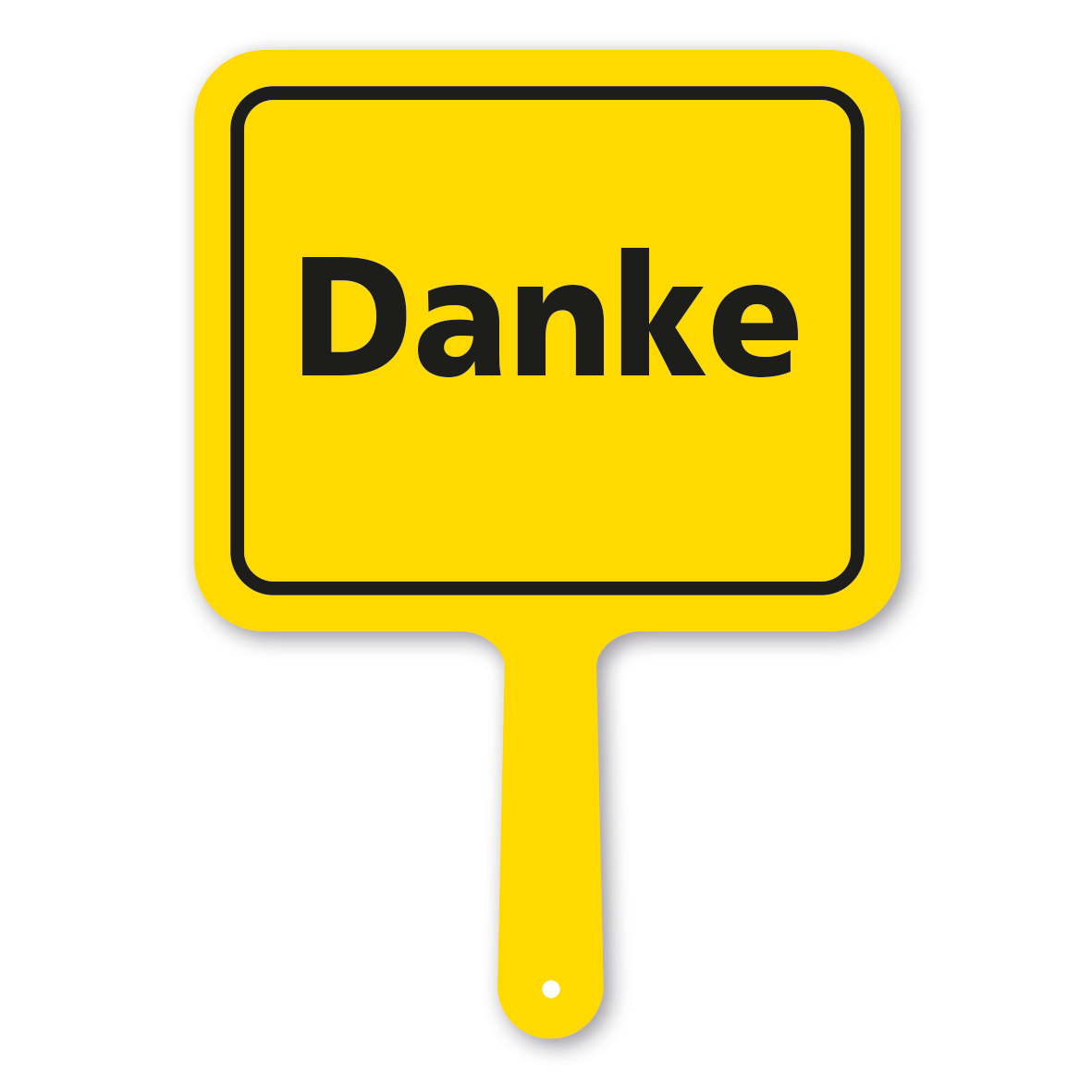 Originelles Formschild – Danke – Textschild