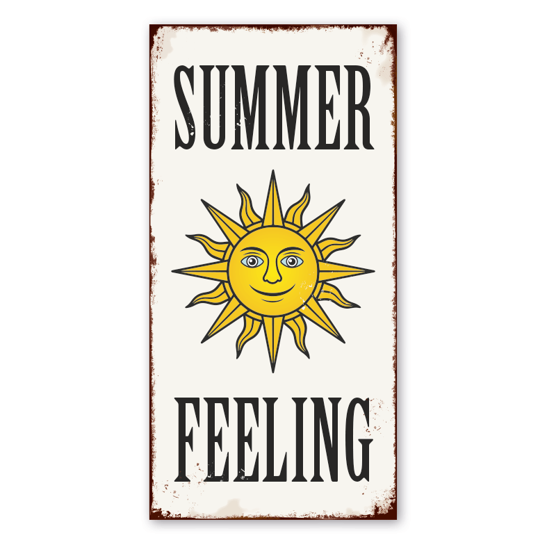 Retro Schild Summer Feeling