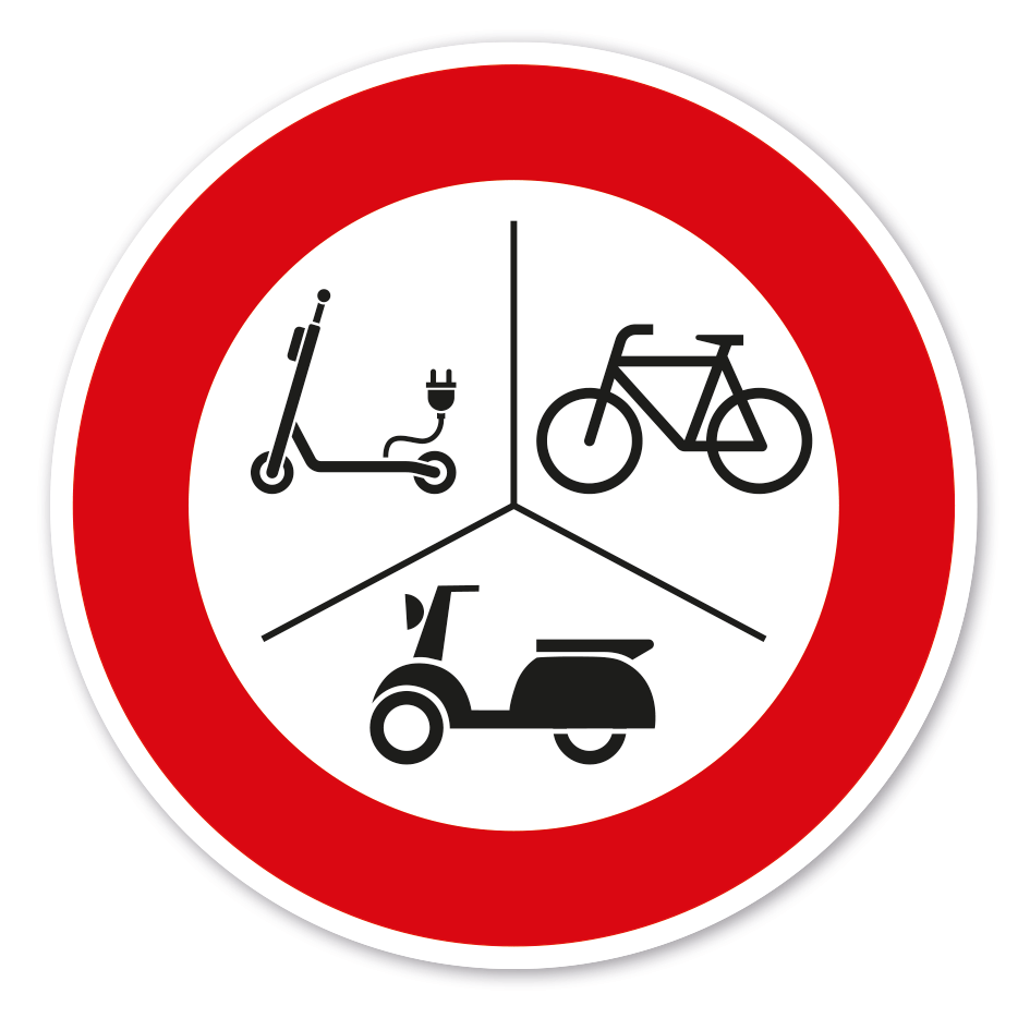 Verkehrsschild Durchfahrtsverbot für Roller, E-Scooter und Fahrräder – VZ-PR-294