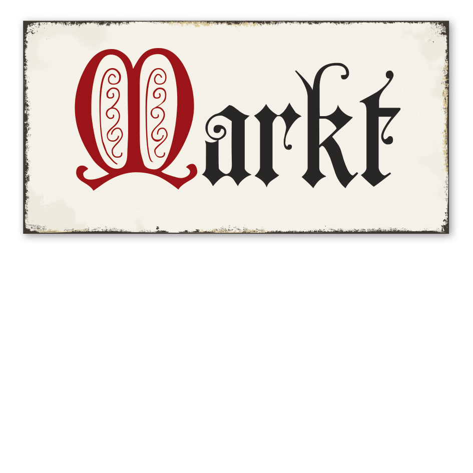 Retroschild Markt
