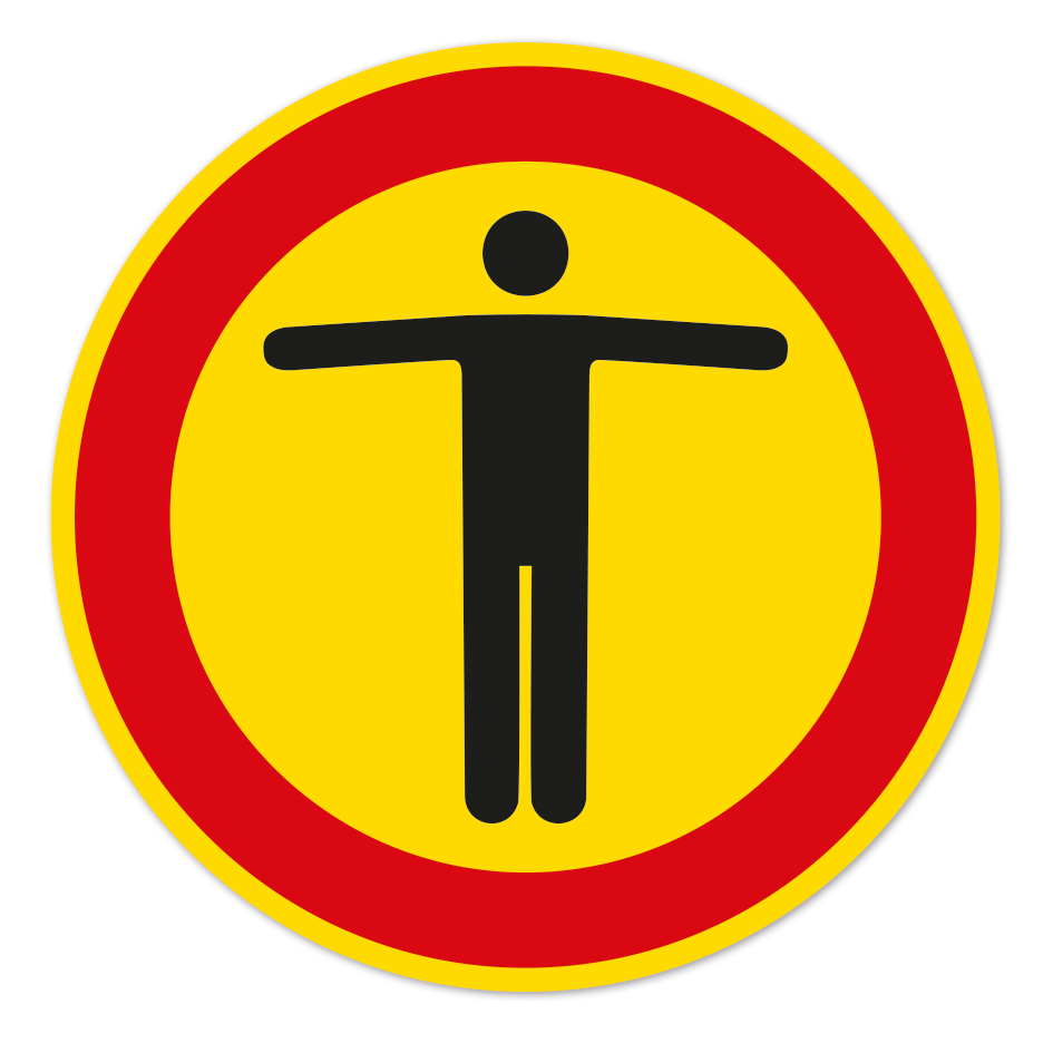 Verkehrsschild Bahnsteigschild Durchgang-Übergang verboten – VZ-PR-224